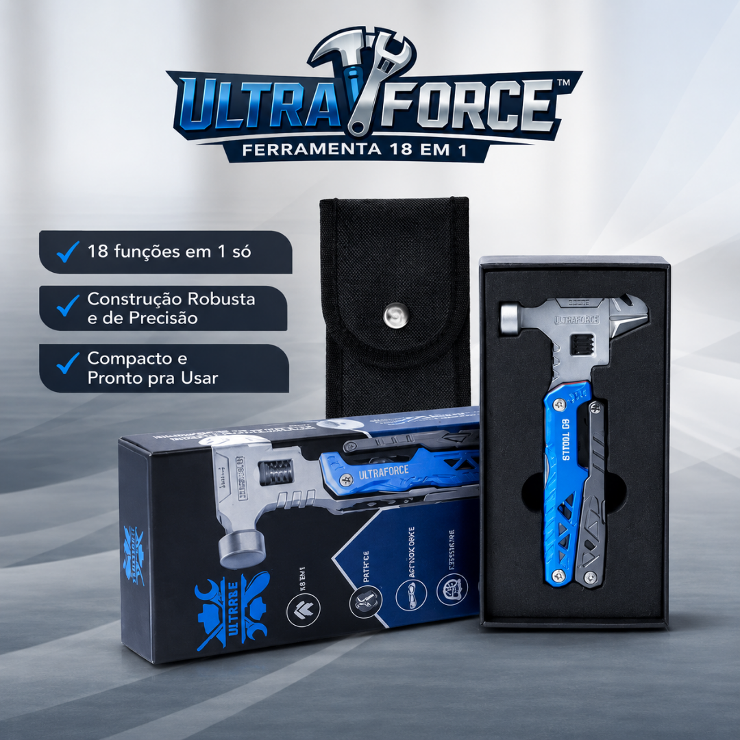 UltraForce™ Ferramenta 18 em 1 + BRINDE HOJE (Lanterna Tática LED)