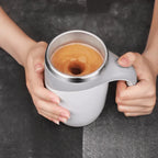 Caneca Mixer Magnética Recarregável de Aço Inoxidável