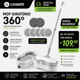 Mop Elétrico 360º + BRINDES: Módulos de Limpeza e Tanque Suporte - Oferta Relâmpago⚡