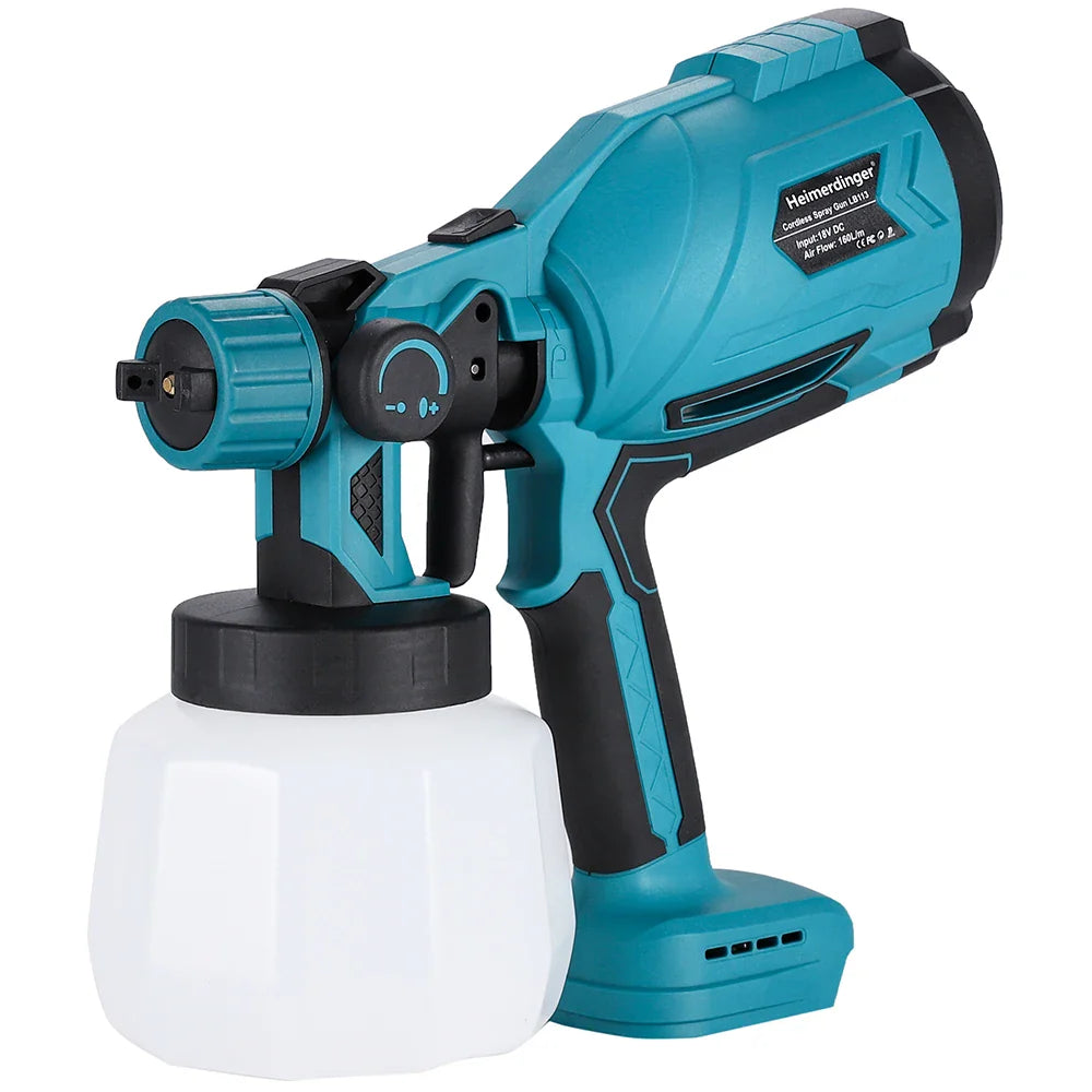 Pulverizador de Tinta 1000ml Elétrico de 200W + BRINDE (2 Baterias Extras)